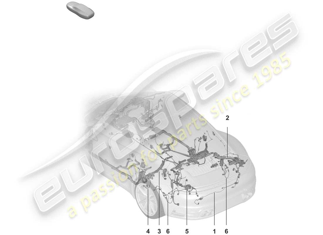 porsche 2020 (992-1) imbracatura diagramma delle parti