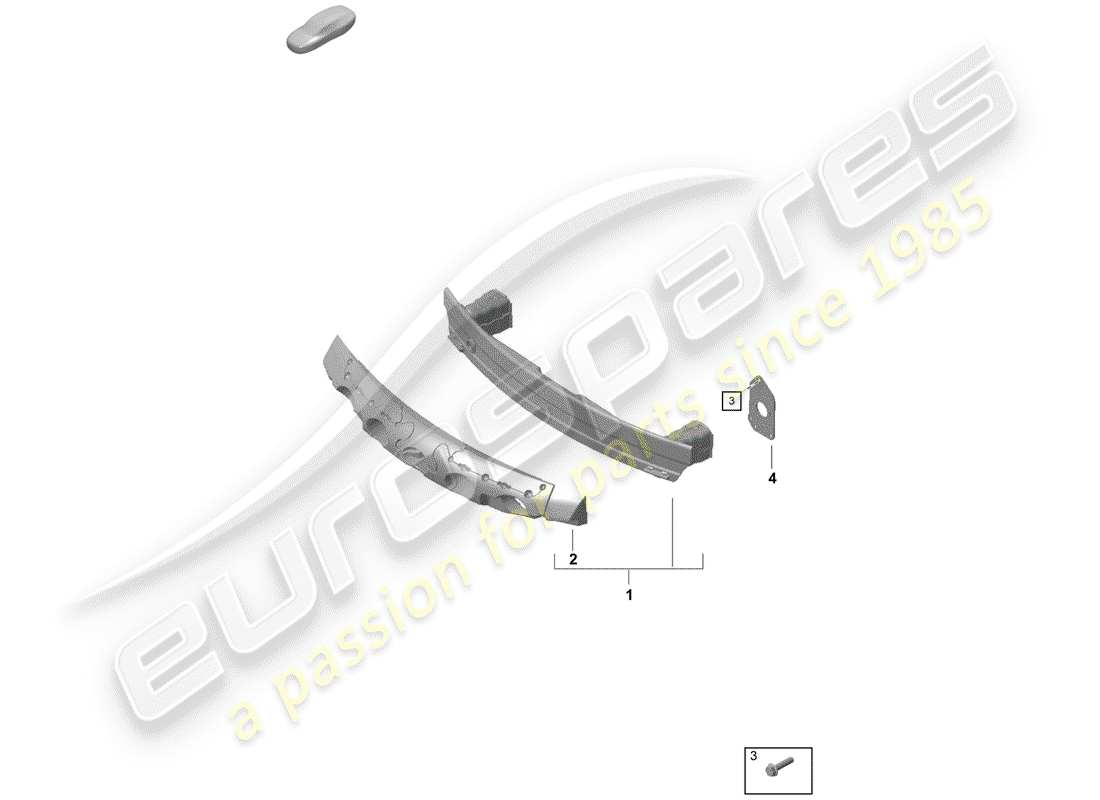 porsche 2019 (718 boxster spyder) staffa paraurti diagramma delle parti