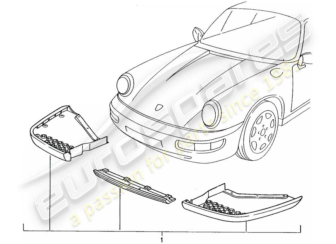 porsche 2006 (tequipment) spoiler anteriore diagramma delle parti