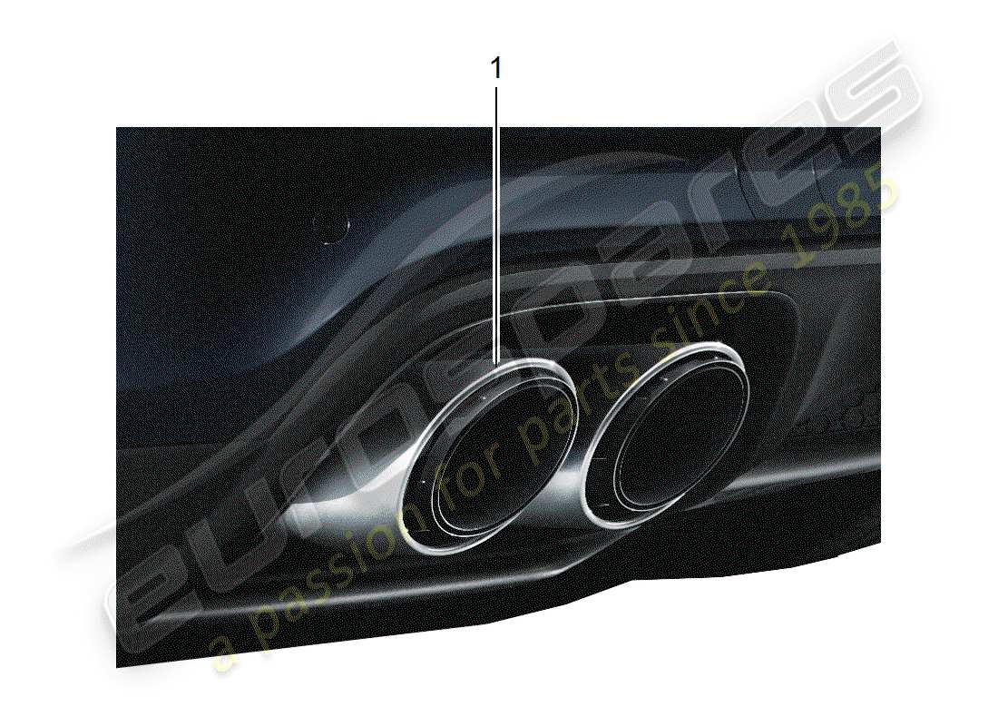 porsche 2014 (tequipment cayenne) diagramma delle parti del tubo di scappamento