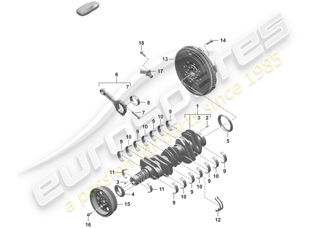 porsche 2019 (992-1) albero a gomiti diagramma delle parti