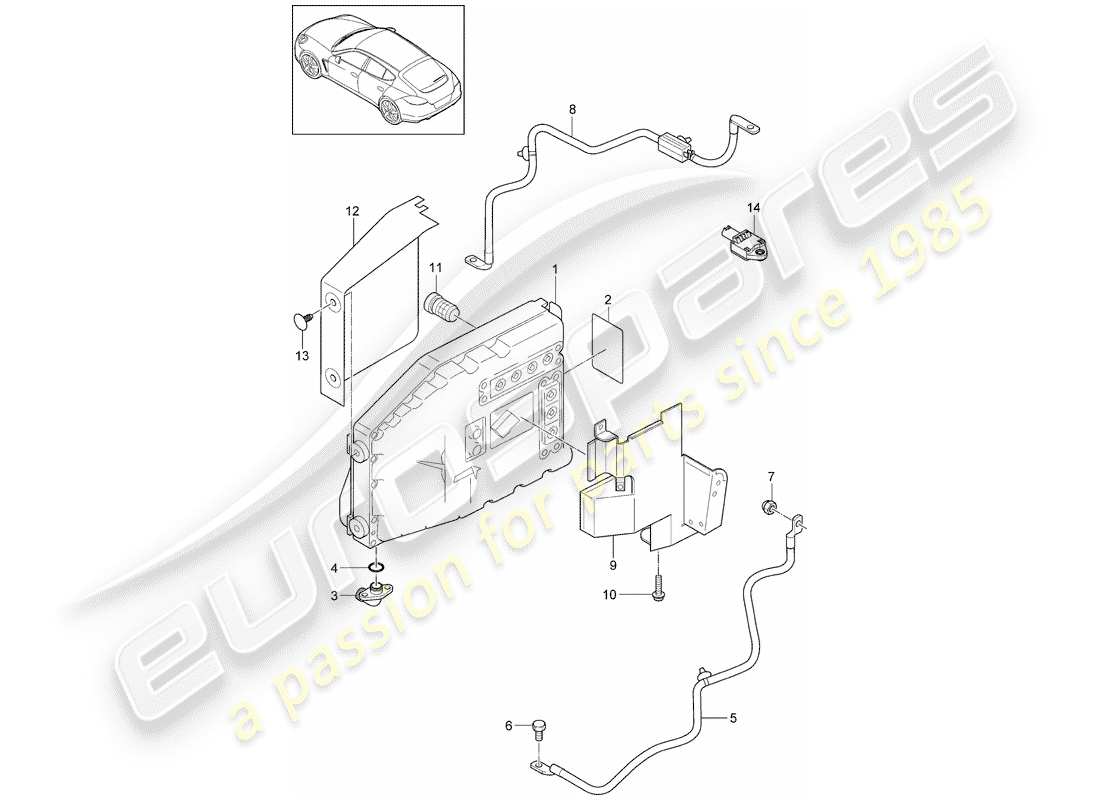 porsche 2013 (panamera 970) diagramma delle parti ibride