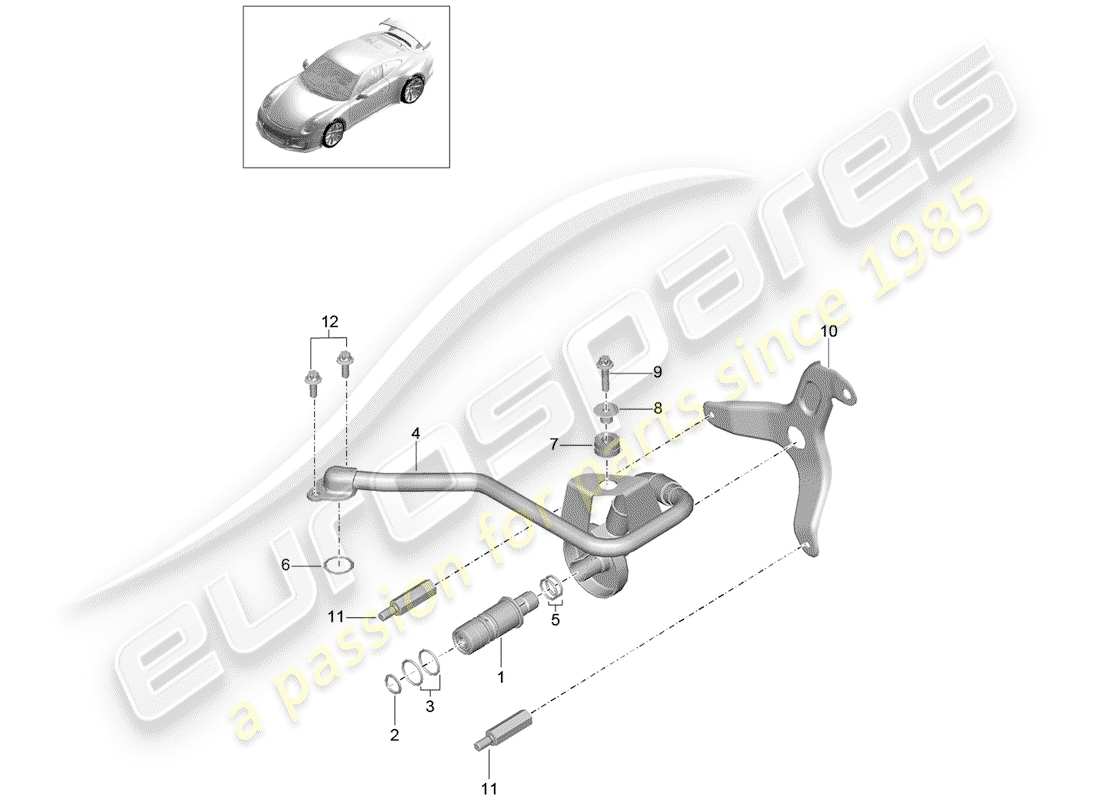 porsche 2019 (991-2 r/gt3/rs) schema delle parti dell'albero motore