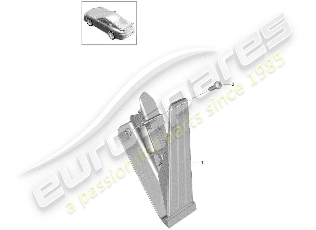 porsche 2015 (991-1 r/gt3/rs) freno e acc. schema delle parti gruppo pedale