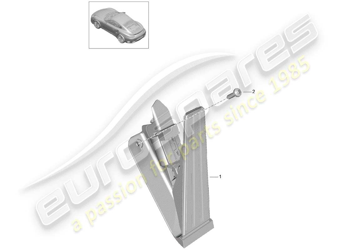 porsche 2020 (991-2 turbo) freno e acc. montaggio del pedale diagramma delle parti