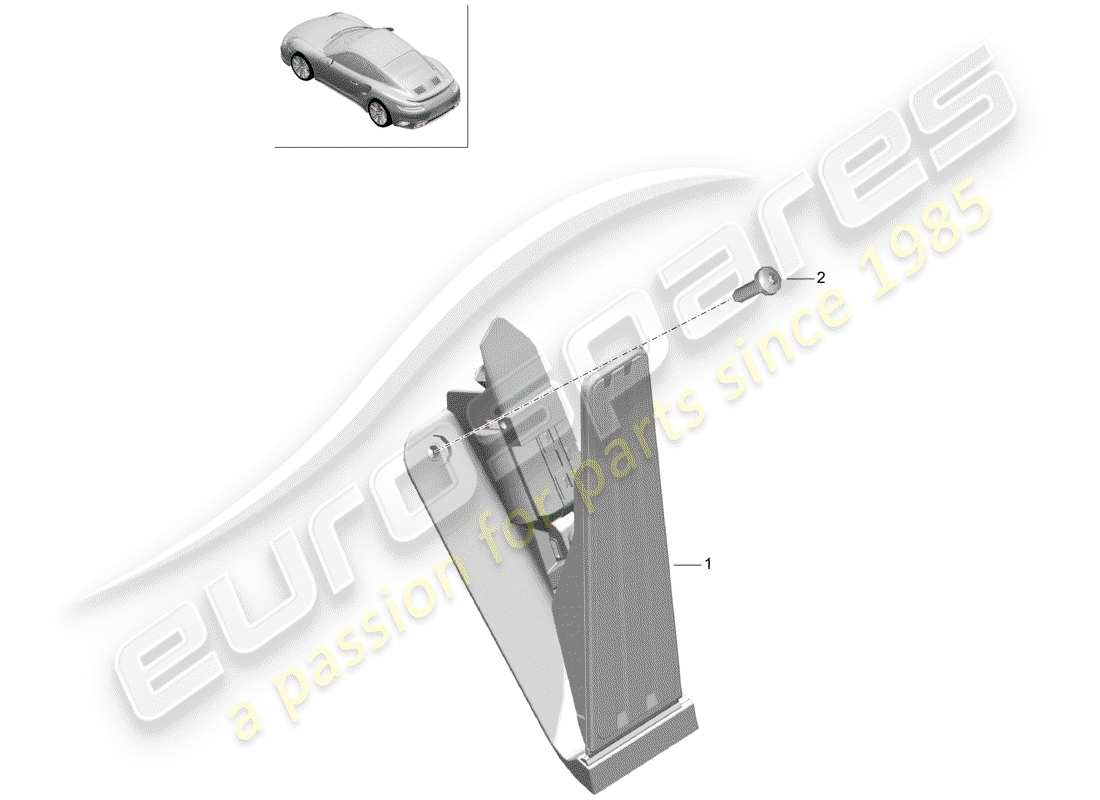 porsche 2020 (991-2 turbo) freno e acc. montaggio del pedale diagramma delle parti