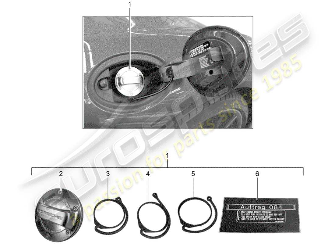 porsche 2014 (tequipment 98x/99x) tappo di tenuta diagramma delle parti