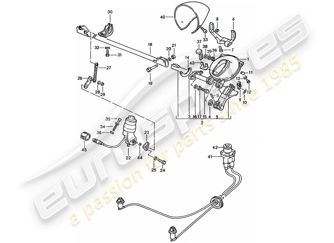 porsche 1994 (928) faro pop-up diagramma delle parti