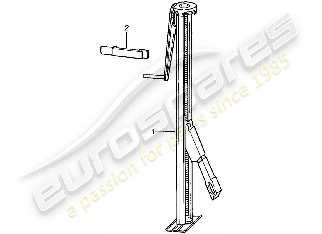 porsche 1987 (911) modello speciale - design a naso piatto - jack - accessori schema delle parti