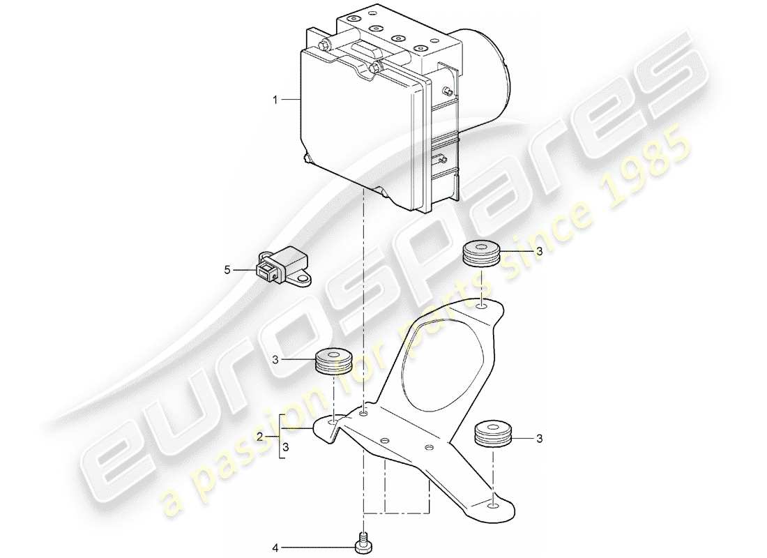 porsche 2008 (987 boxster) unità idraulica diagramma delle parti