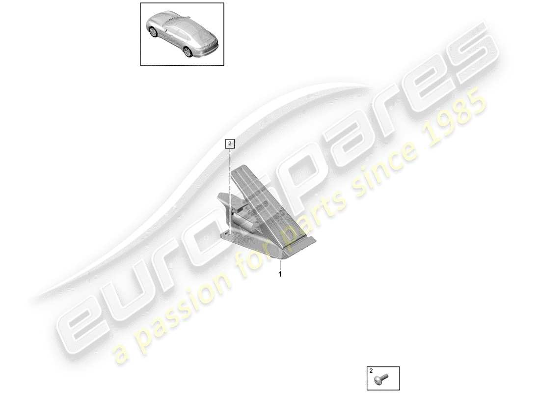 porsche 2018 (panamera 971-1) freno e acc. montaggio del pedale diagramma delle parti