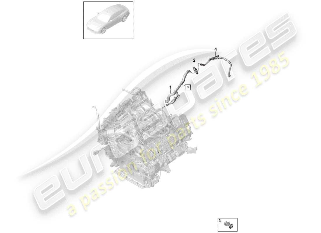 porsche 2017 (panamera 971-1) diagramma delle parti della linea del vuoto