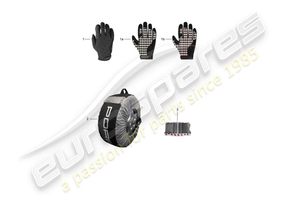 porsche 2011 (987 boxster) accessori per guanti diagramma delle parti