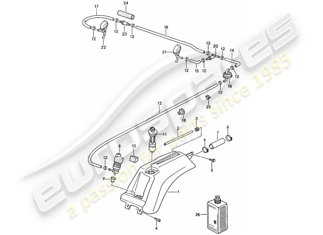 porsche 1994 (993) gruppo rondella diagramma delle parti