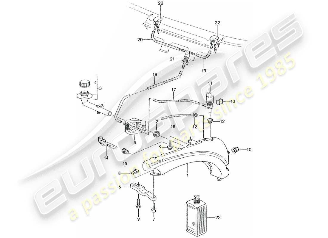 porsche 2005 (996 turbo / gt2) gruppo rondella diagramma delle parti