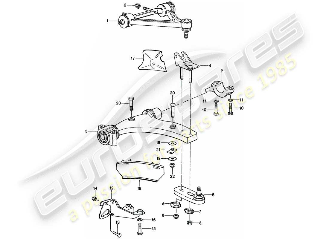 porsche 1982 (928) braccio traslante - vedi informazioni tecniche - gr. 4 n.d. 1/84 diagramma delle parti
