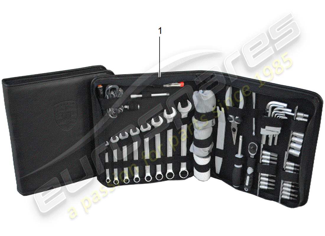 porsche 2010 (tequipment cayenne) borsa kit attrezzi diagramma delle parti
