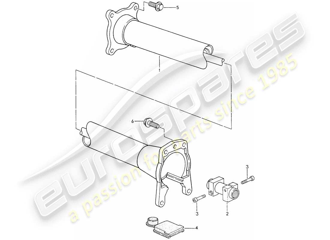 porsche 1994 (993) tubo centrale - - d - mj 1995>> diagramma delle parti