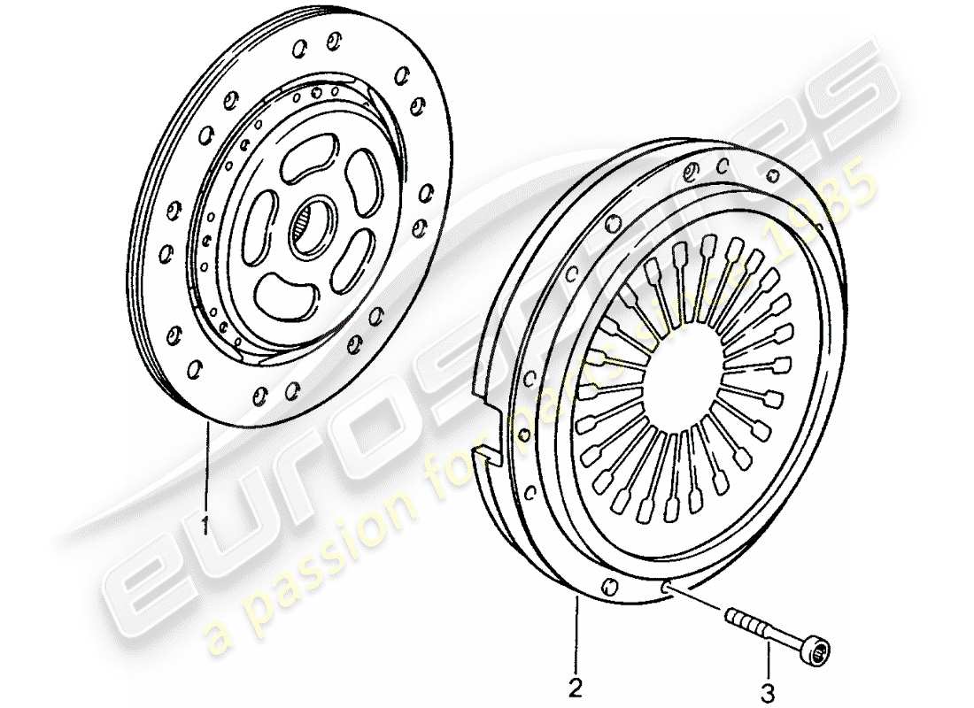 porsche 1995 (993) frizione diagramma delle parti