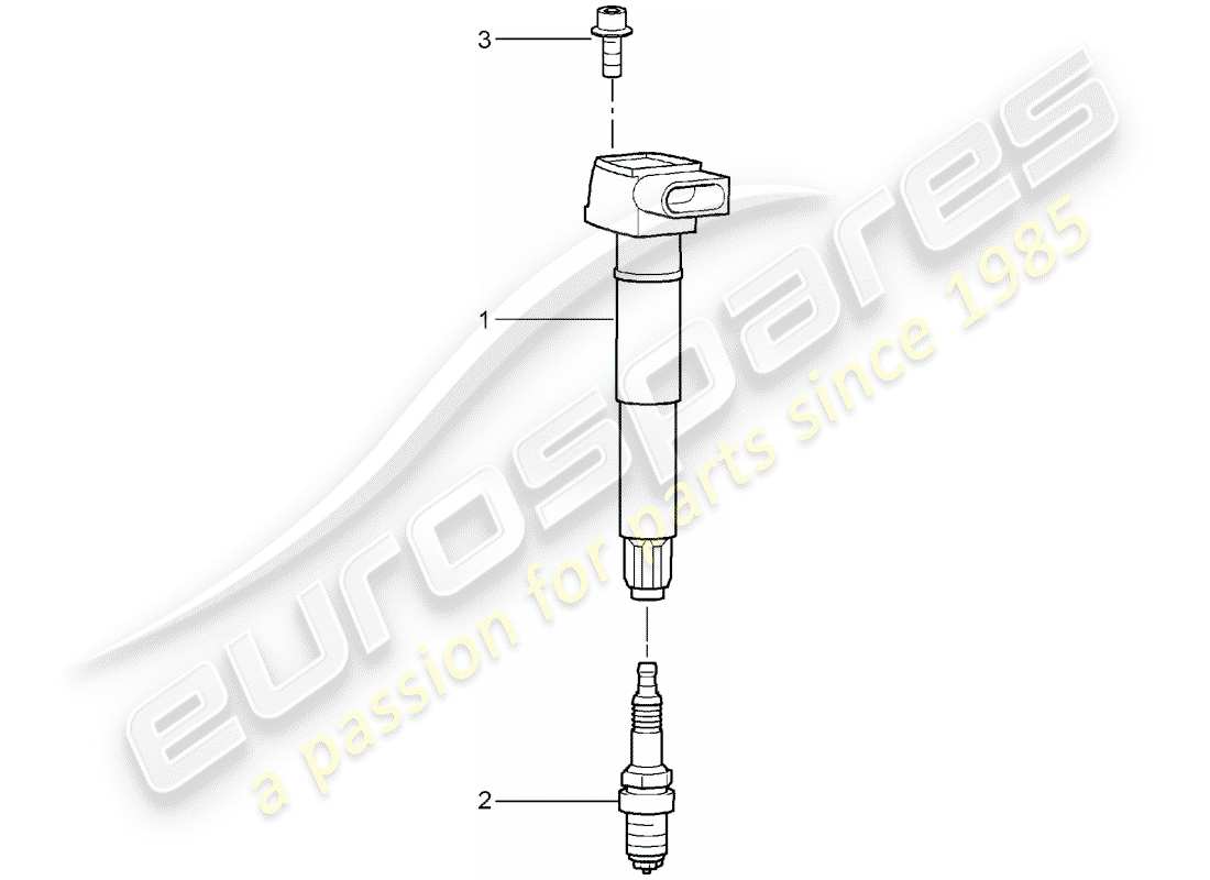 porsche 2004 (carrera gt) sistema di accensione diagramma delle parti