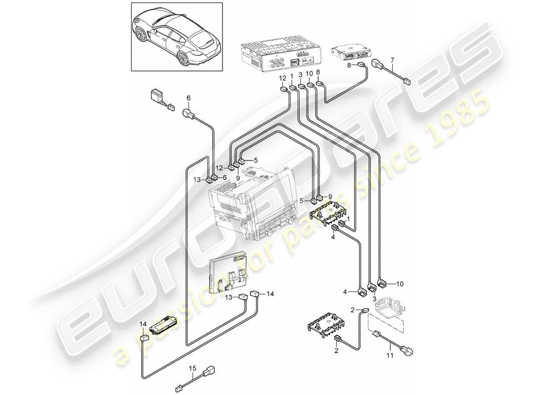 porsche 2011 (panamera 970) diagramma delle parti della linea di collegamento
