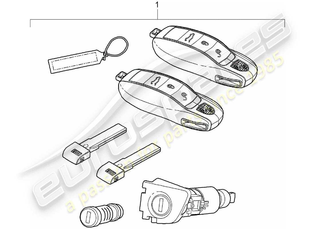 porsche 2011 (cayenne e2 92a) kit di riparazione diagramma delle parti