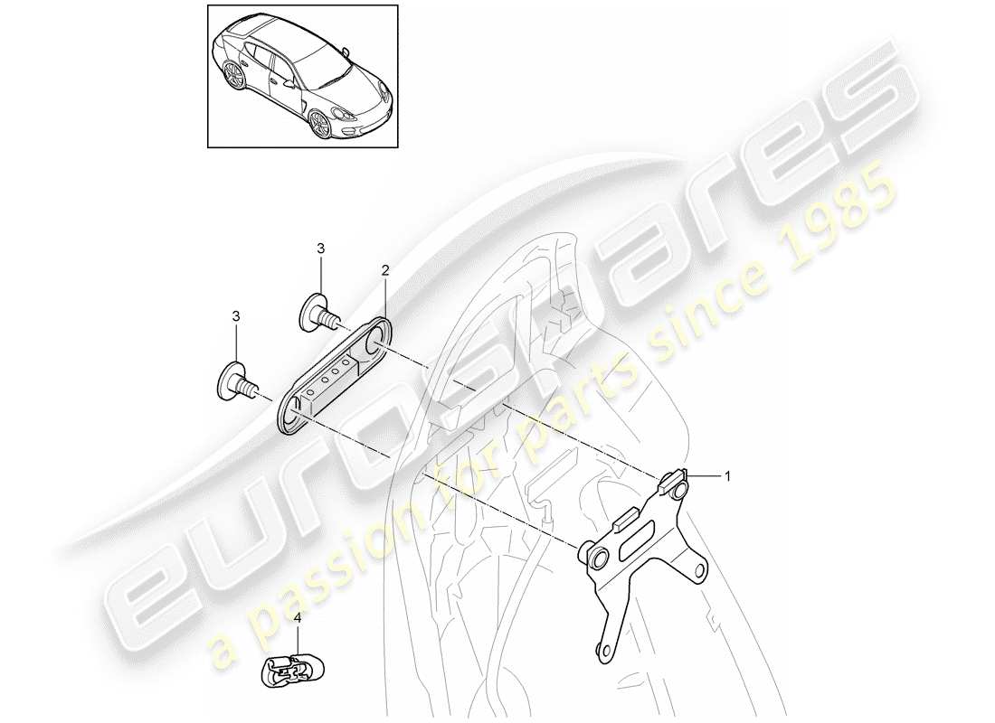 porsche 2011 (panamera 970) diagramma delle parti dello schermo