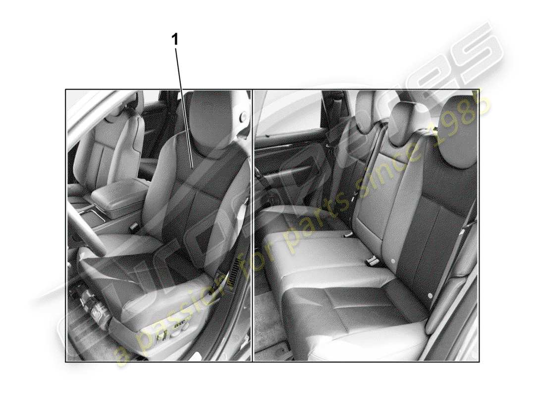 porsche 2014 (tequipment cayenne) schema delle parti rivestimento sedile