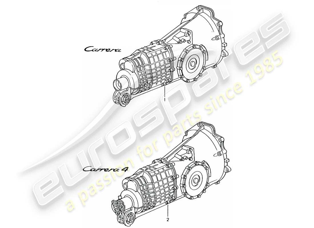 porsche 2005 (996) riduttore diagramma delle parti