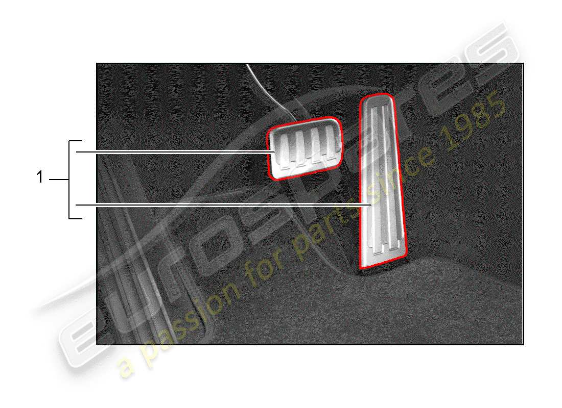 porsche 2020 (tequipment panamera) tappo del pedale diagramma delle parti