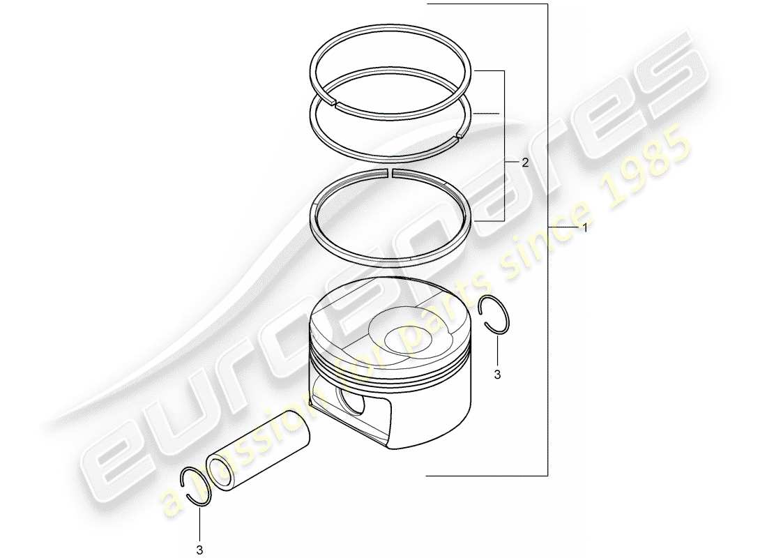 porsche 2013 (panamera 970) diagramma delle parti del pistone
