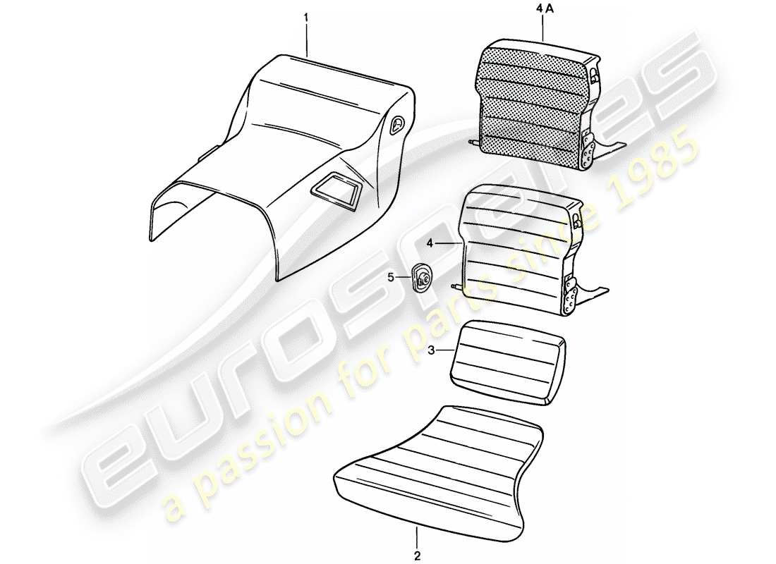 porsche 1982 (928) sedile di emergenza - rivestimento - tunnel - senza: - cassetto portaoggetti schema delle parti