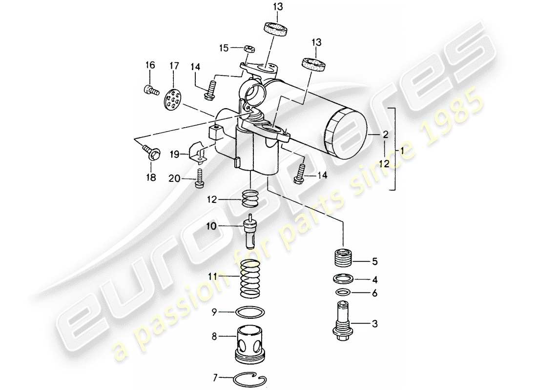 porsche 1998 (993) staffa - per - filtro olio - e - termostato schema delle parti