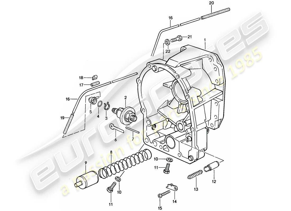 porsche 1982 (928) caso cambio - 3 - cambio automatico diagramma delle parti