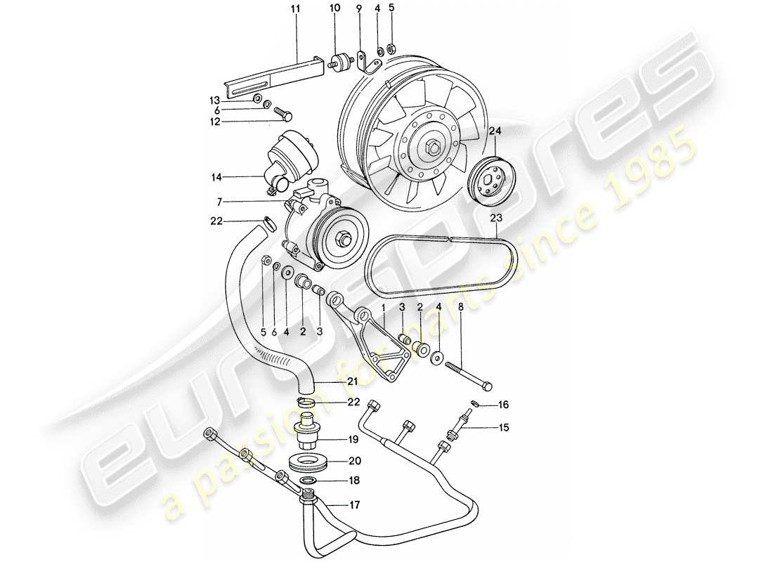 porsche 1976 (911) iniezione aria diagramma delle parti