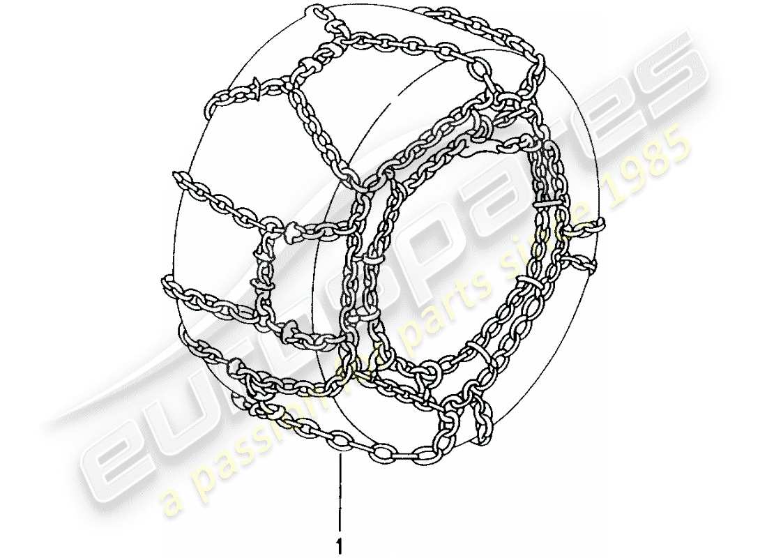 porsche 2011 (tequipment) catene da neve diagramma delle parti