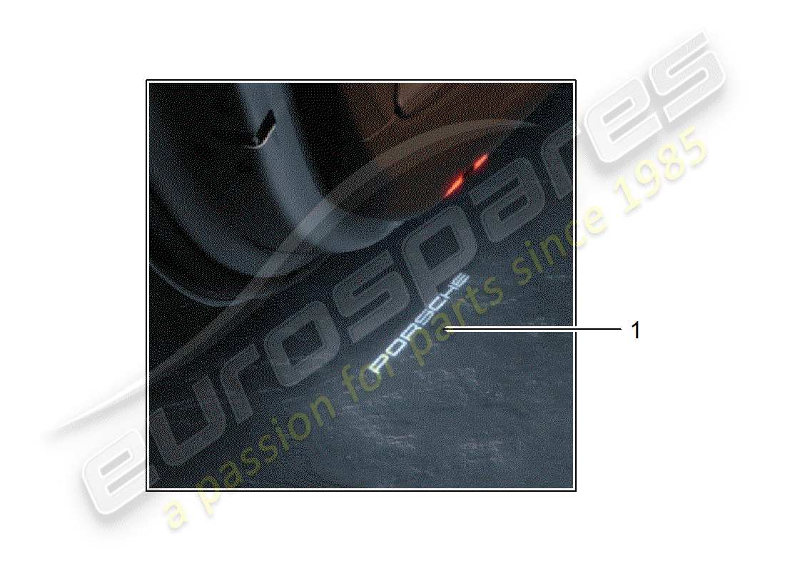 porsche 2011 (tequipment cayenne) proiettore per porta led diagramma delle parti