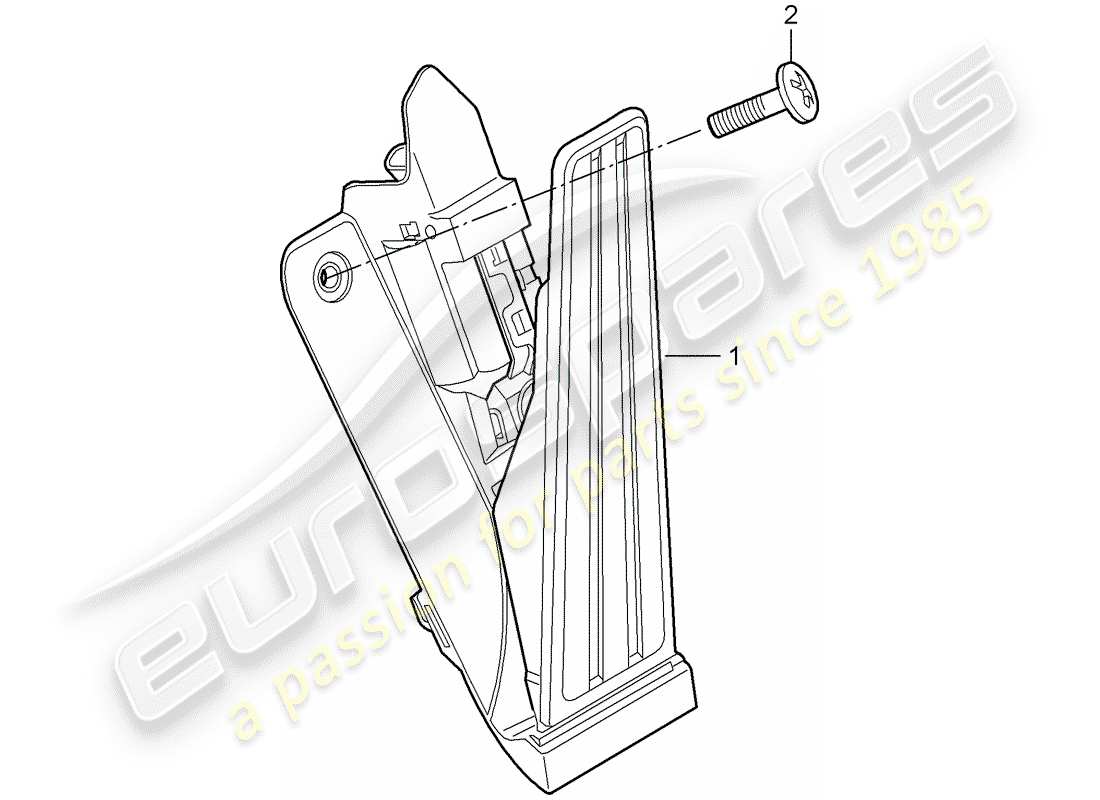 porsche 2009 997-2 turbo / gt2 pedali diagramma delle parti