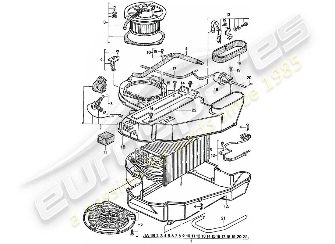 porsche 1982 (944) condizionatore diagramma delle parti