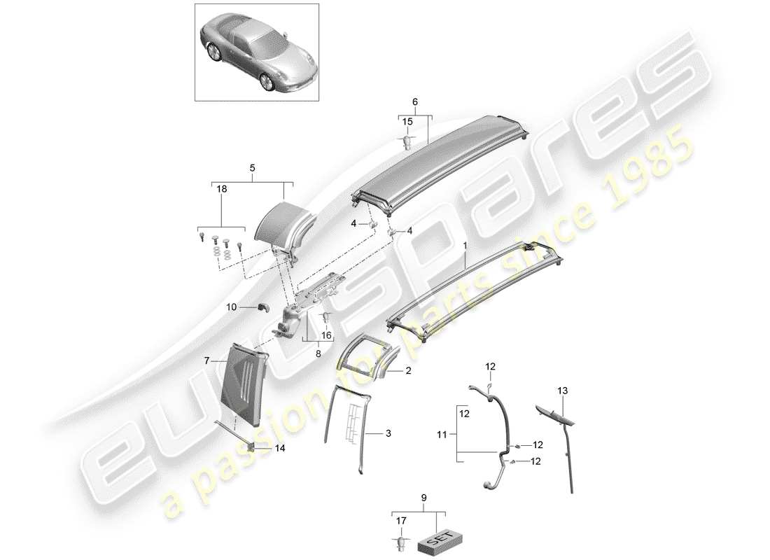 porsche 2014 (991-1) ordinare diagramma delle parti