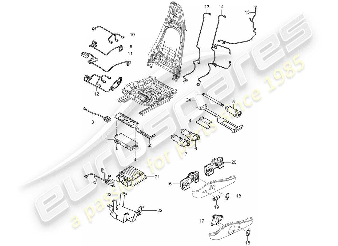 porsche 2007 (987 boxster) cablaggi diagramma delle parti