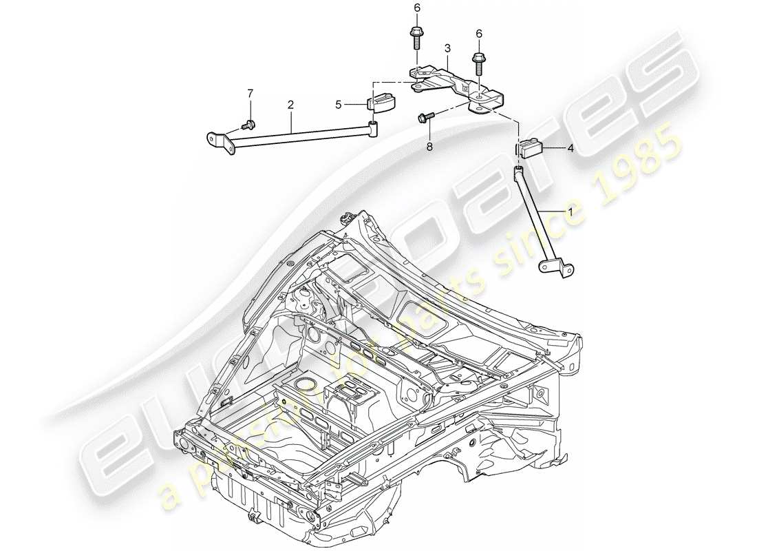 porsche 2012 (997-2) punte a cupola diagramma delle parti