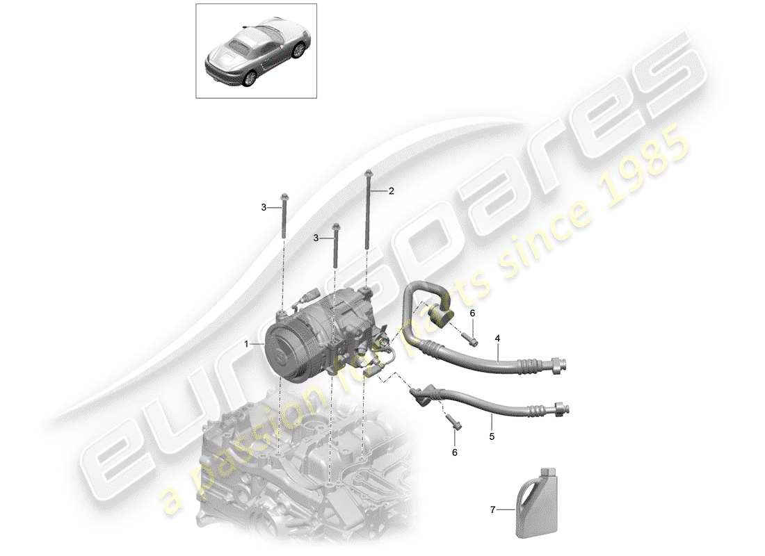 porsche 2014 (991-1) compressore diagramma delle parti