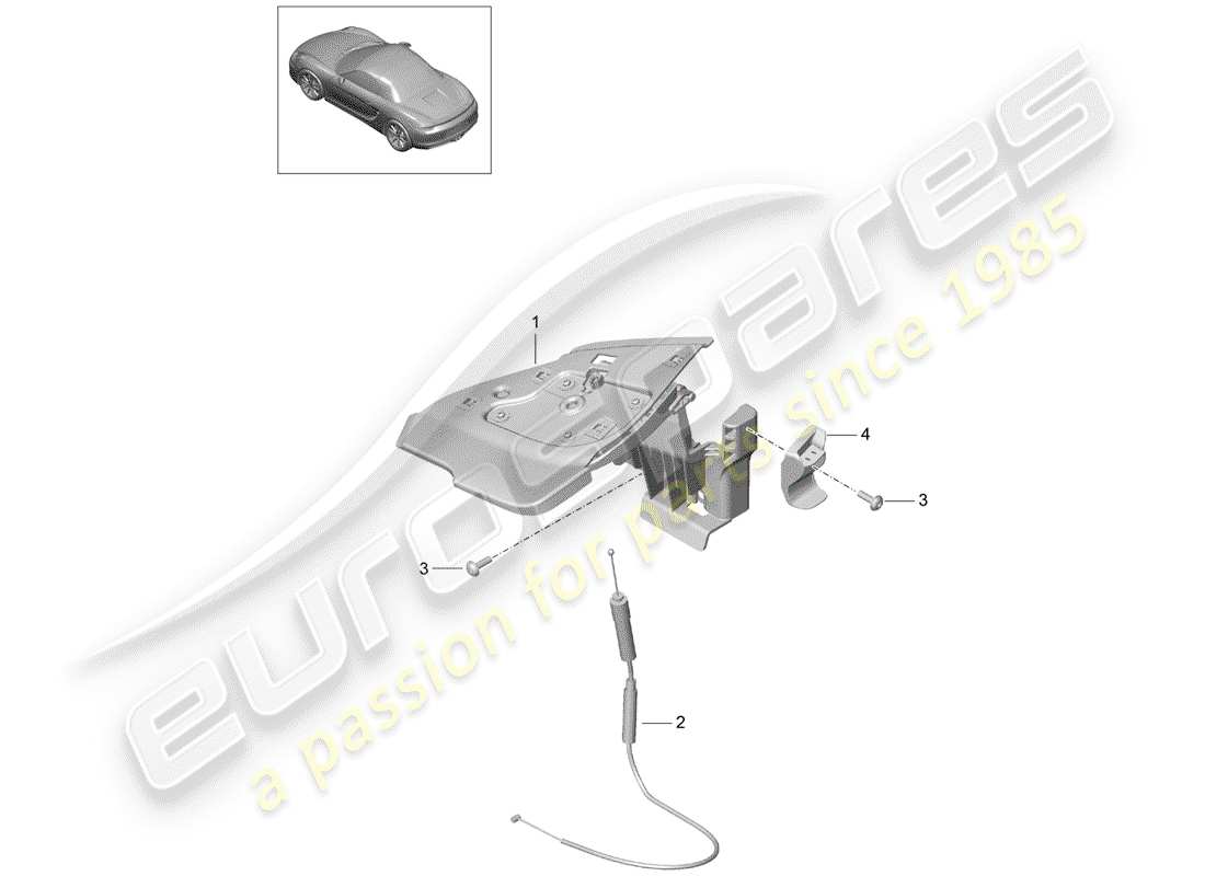 porsche 2013 (981 boxster) lembo diagramma delle parti