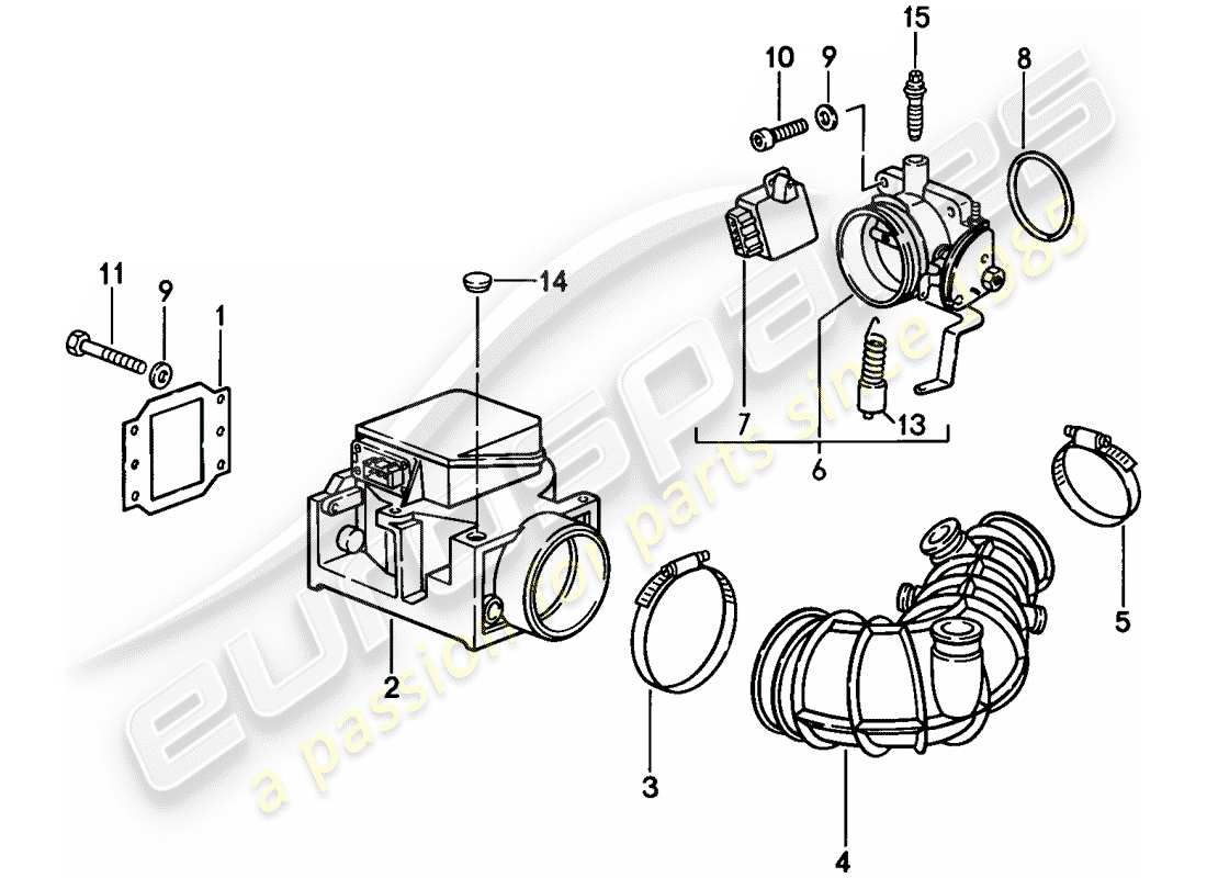 porsche 1986 (944) l-jetronic - 1 diagramma delle parti