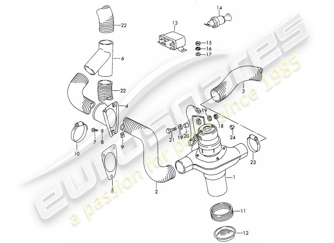 porsche 1966 (911/912) ventola - -67 - standard - 68 - - - d >> - mj 1968 diagramma delle parti