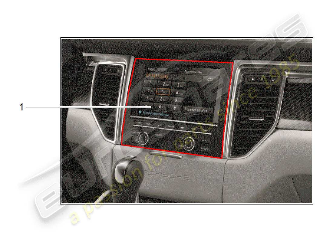 porsche 2016 (tequipment macan) schema delle parti del kit di installazione