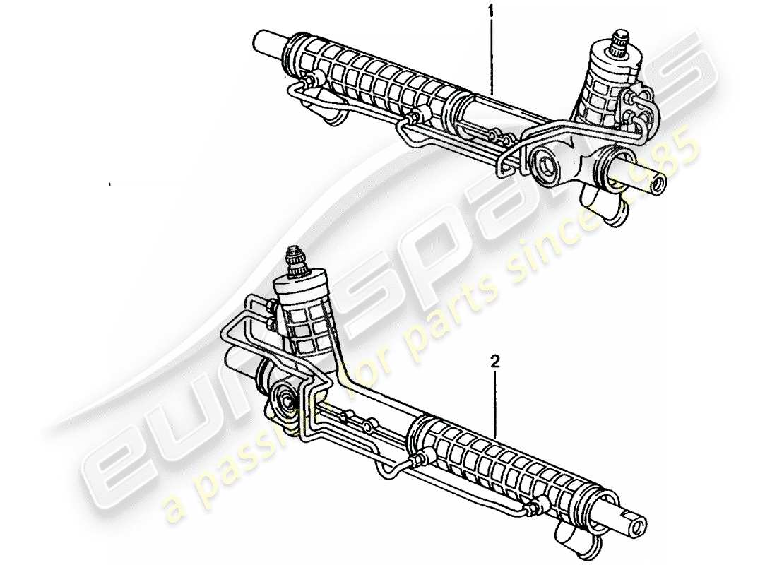 un diagramma delle parti dal catalogo delle parti porsche 1976 (refurbished and exchange catalogue)