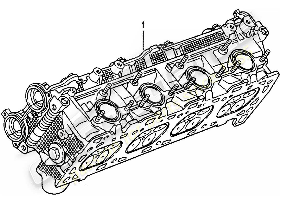 un diagramma delle parti dal catalogo delle parti porsche 1966 (refurbished and exchange catalogue)