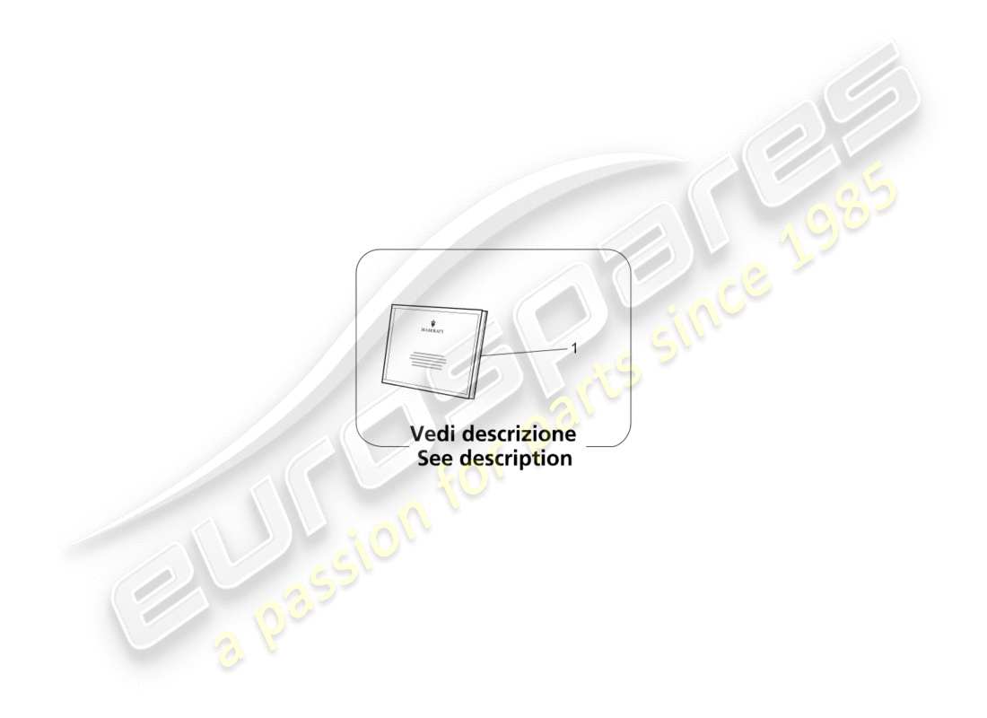 maserati qtp 3.0 bt v6 410hp (2014) documentazione di bordo schema particolare